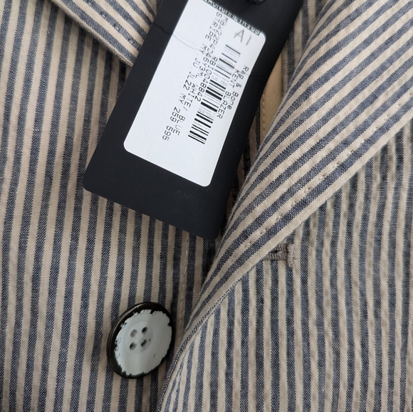Rag and Bone Seersucker Blazer - 40 - NWT - Medium White Blue Throat tab - Picture 5 of 5